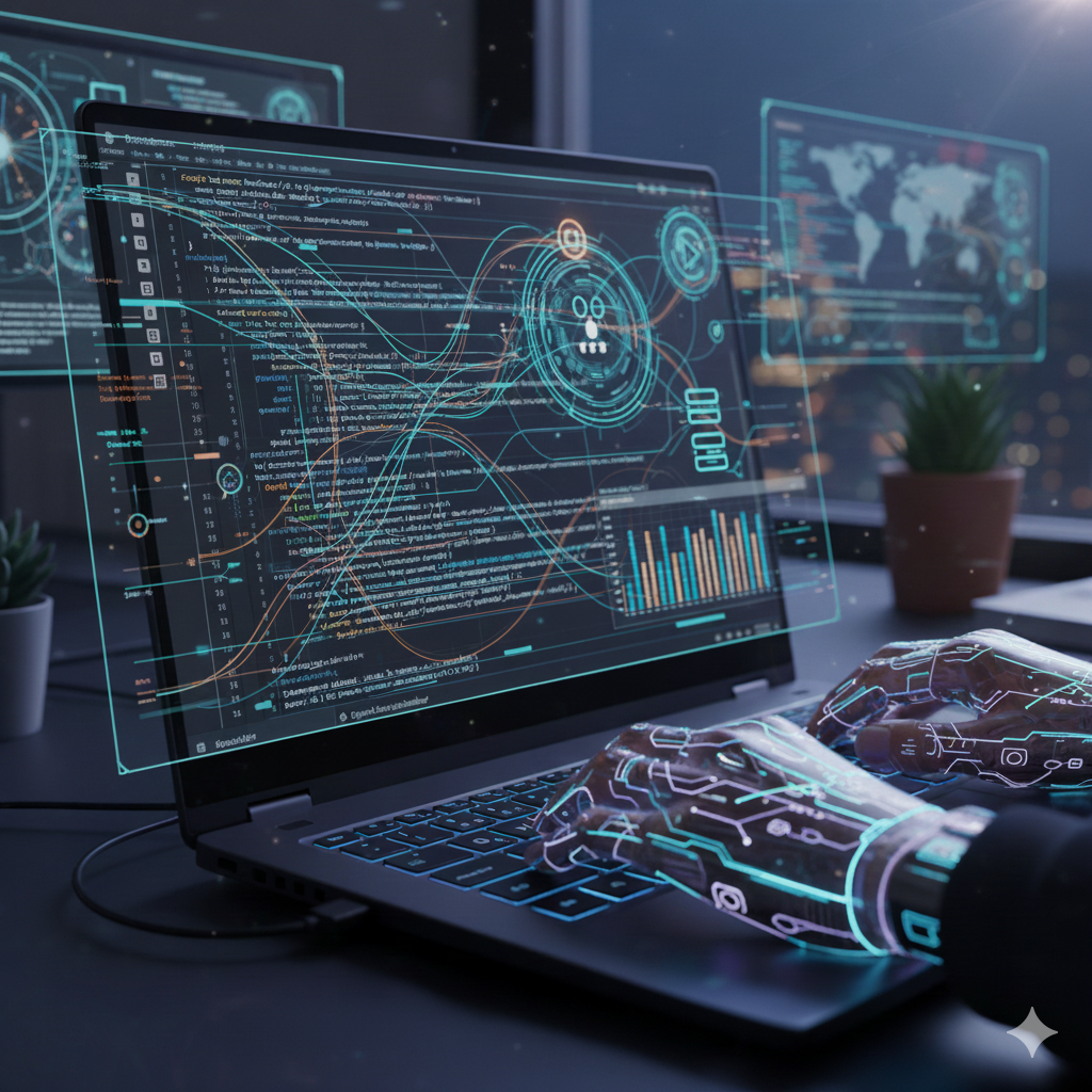 Team collaborating in modern office